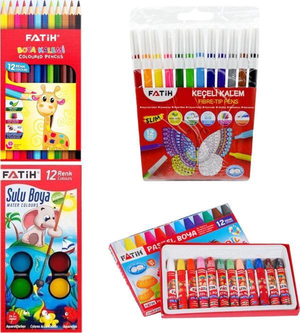 Fatih Kuru-Sulu-Pastel Boya Ve Keçeli Kalem Seti - Image 1