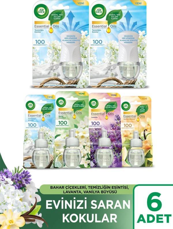 Air Wick Elektrikli Oda Kokusu Set ( 2 KIT Temizliğin Esintisi + 4 Çeşit Yedek) - Image 1