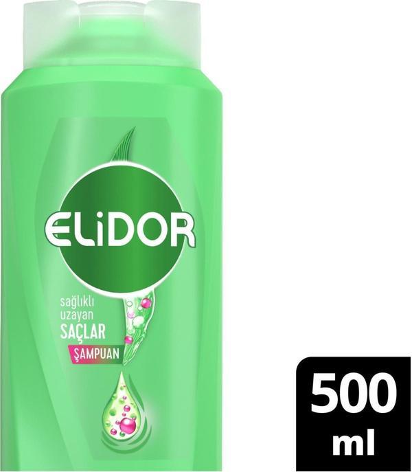Elidor Superblend Sağlıklı Uzayan Saçlar Biotin Argan Yağı Arjinin Şampuan 500ML - Image 1