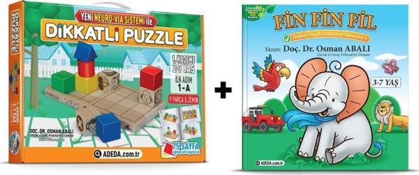 Adeda Dikkatli Puzzle 1. Kademe 2-7 Yaş İlk Adım + Fin Fin Fil - Image 1