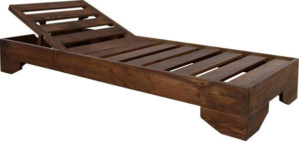 Om Design Ahşap Bahçe Deniz Şezlong - Image 1