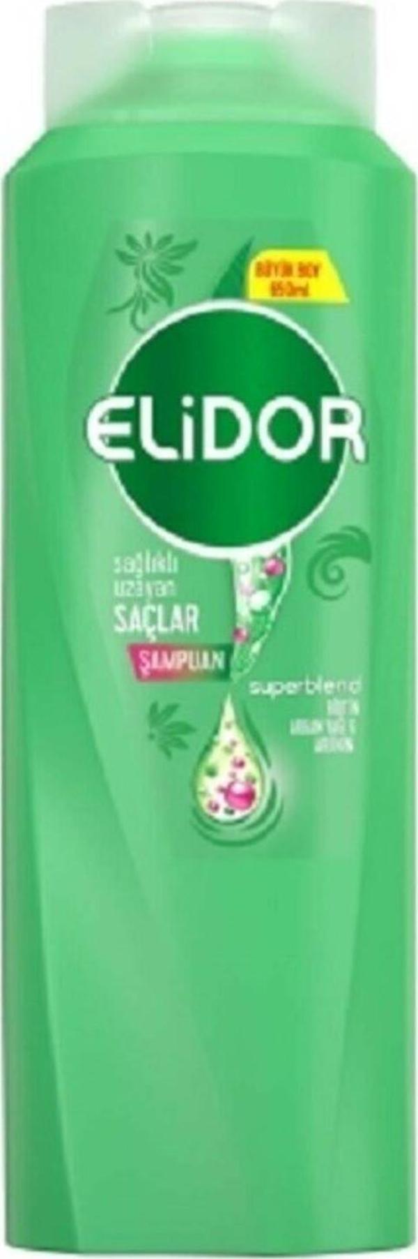 Elidor Superblend Saç Bakım Şampuanı Sağlıklı Uzayan Saçlar Biotin Argan Yağı Arginine 650ML - Image 1
