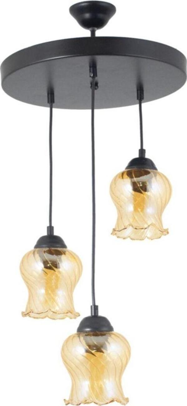 Lambadar Modern Marul Cam Sarkıt Avize 3 lü - Image 1