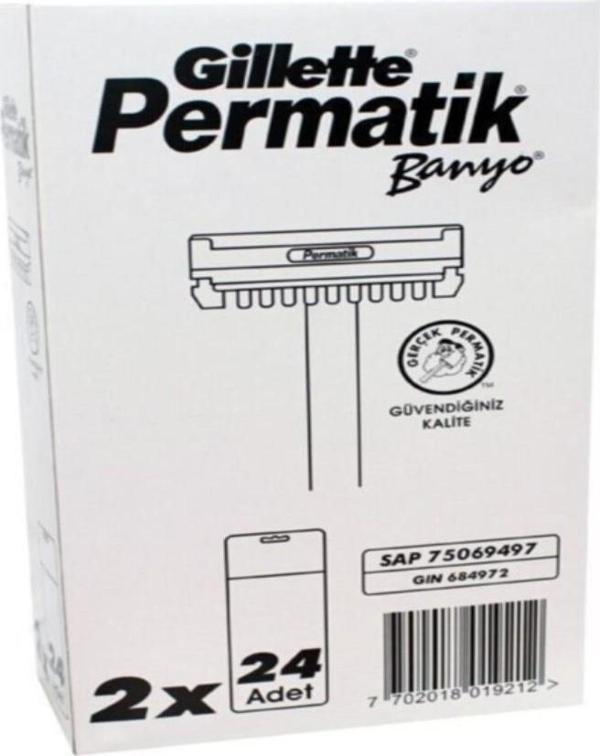 Gillette Permatik Banyo Tek Bıçaklı 48'li - Image 1