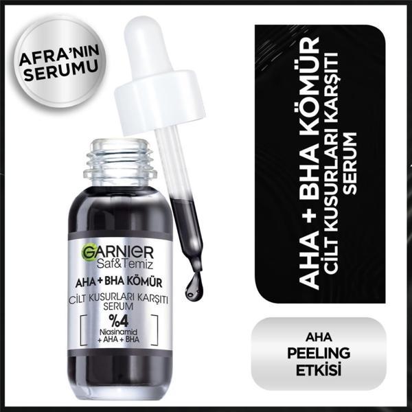 Garnier Aha + Bha Cilt Kusurları Karşıtı Serum %4 [Niasinamid + Peeling Etkili Aha + Bha] 30ml - Image 1