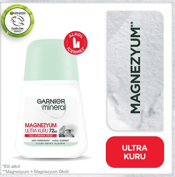 Garnier Mineral Magnezyum Ultra Kuru Roll On 50 ml - Image 1