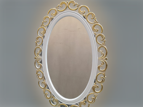 AYNA-Dresuar 18156 Varaklı MODEL Parlak Gold  Kayın torna Kutu da sevk El Yapım - Image 1