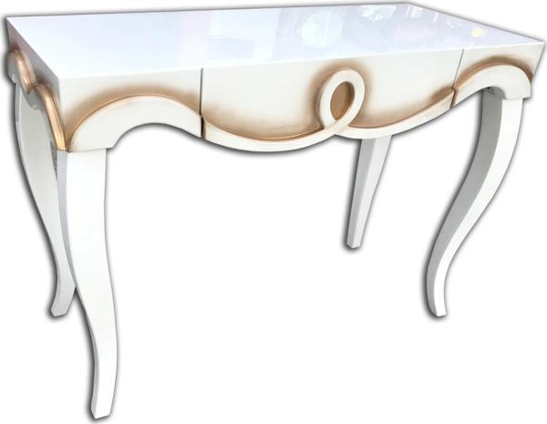 Dresuar 18003 CNC KABARTM Model Kayın Aslan Ayak Parlk Beyaz gold gölge El yapım - Image 1