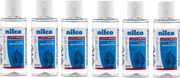Nilco Sanisept H711 50 ml Fliptop Kapak 6'lı El ve Cilt Dezenfektanı - Image 1