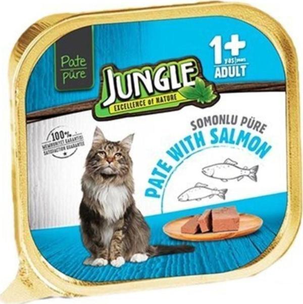 Jungle Pate/ezme Somonlu Kedi Maması 100 Gr X 32 Adet - Image 1