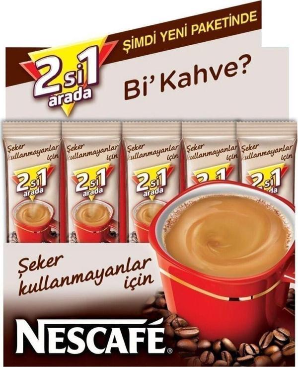 Nescafe 2 +1 Şekersiz Kahve 10 Gr - Image 1