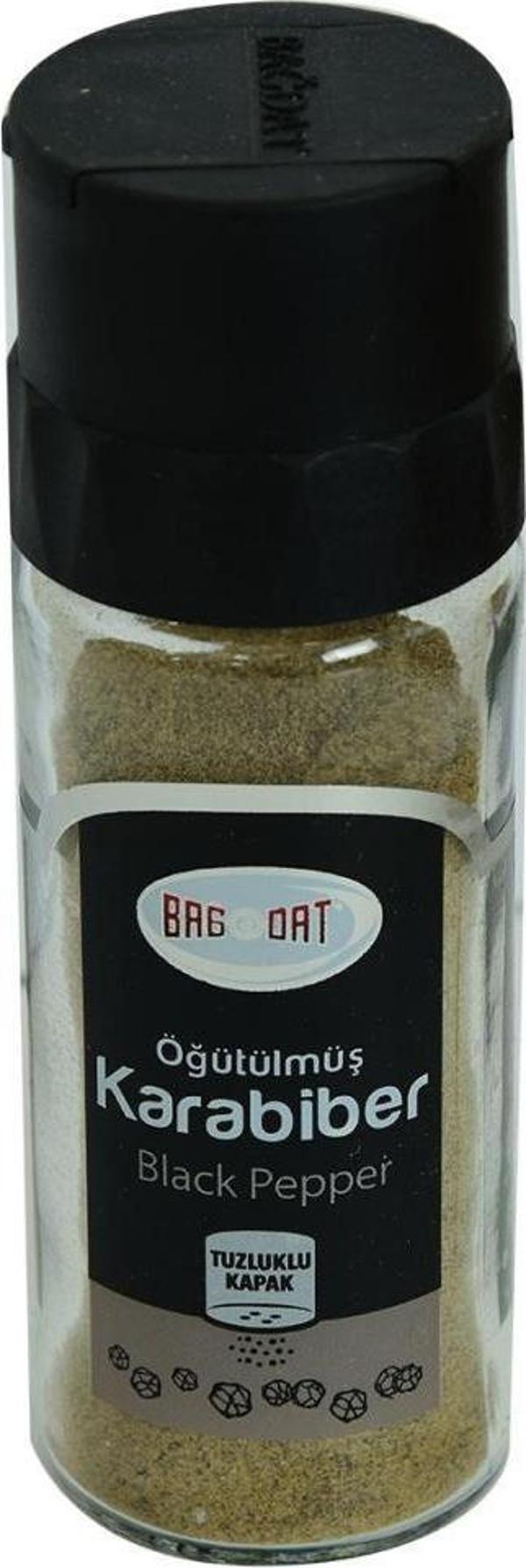 Bağdat Baharat Öğütülmüş Karabiber Tuzluklu Kapak Cam Şişe 55  gr - Image 1