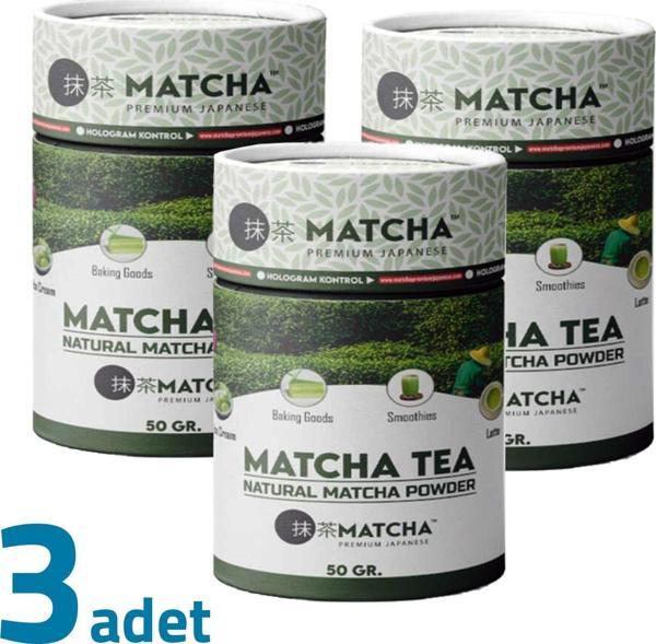 Matcha Premium Japanese Tozu Natural Powder Maça Çayı 50GR x 3 Kutu - Image 1