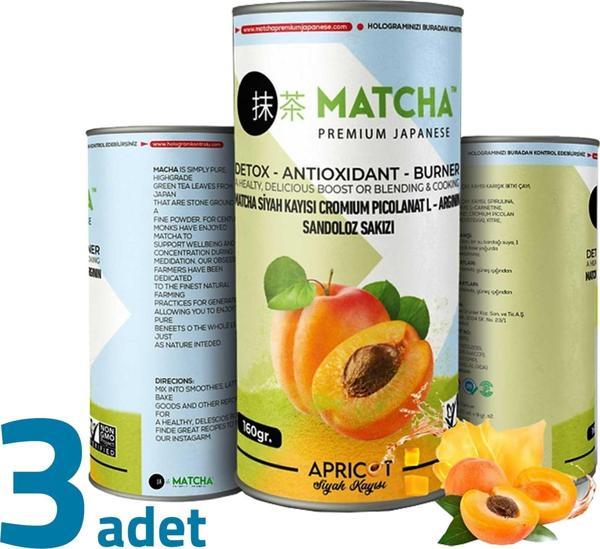 Matcha Premium Japanese Siyah Kayısılı Çayı 20 x 8GR x 3 Kutu - Image 1