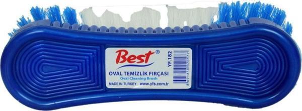 Best Oval Temizlik Fırçası Plastik Halı Fırça Karışık Renk 17 Cm - Image 1