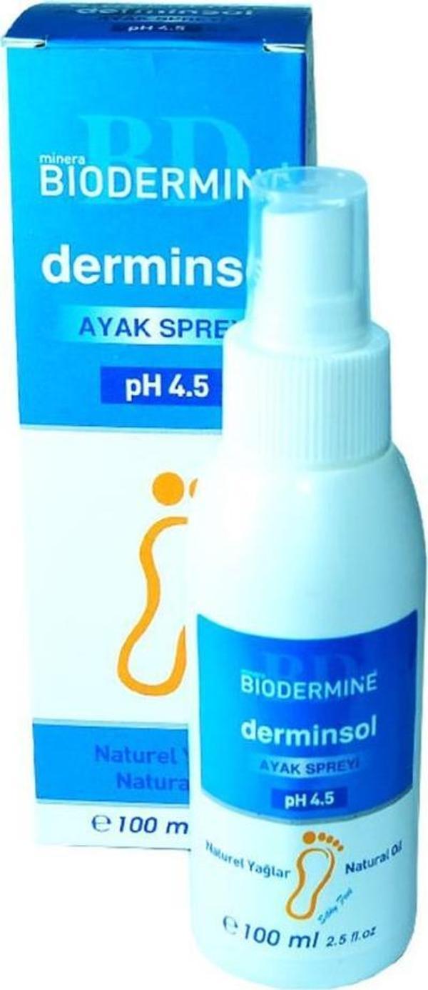 Minera Biodermine Derminsol Bitkisel Ayak Bakım Spreyi PH4.5 100ML - Image 1