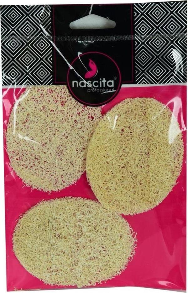 Nascita Doğal Kabak Lifli Peeling Lifi Yüz Pedi Kesesi 3lü 9x7Cm - Image 1