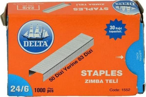Delta Zımba Teli Gri Kod-1552 No-24/6 83 Dizi 1000 Adet - Image 1