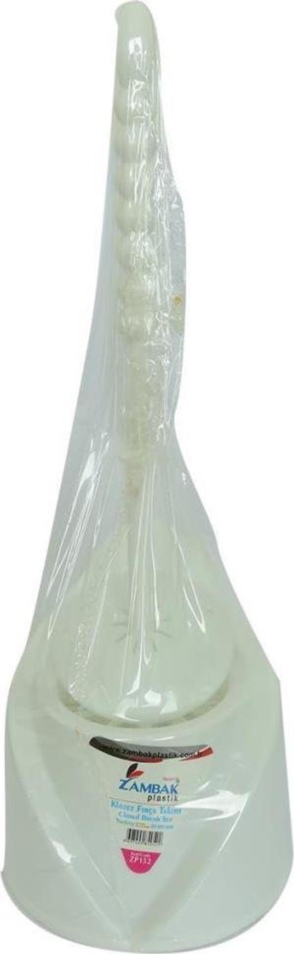 Zambak Plastik Muhafazalı Tuvalet Klozet Fırça Takımı Karışık Renk ZP-152 - Image 1