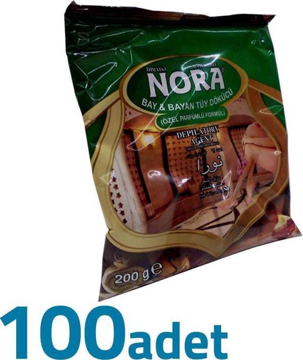 Nora Tüy Dökücü Parfümlü Bay Bayan Hamam Otu Tozu 170 gr X 100Adet - Image 1