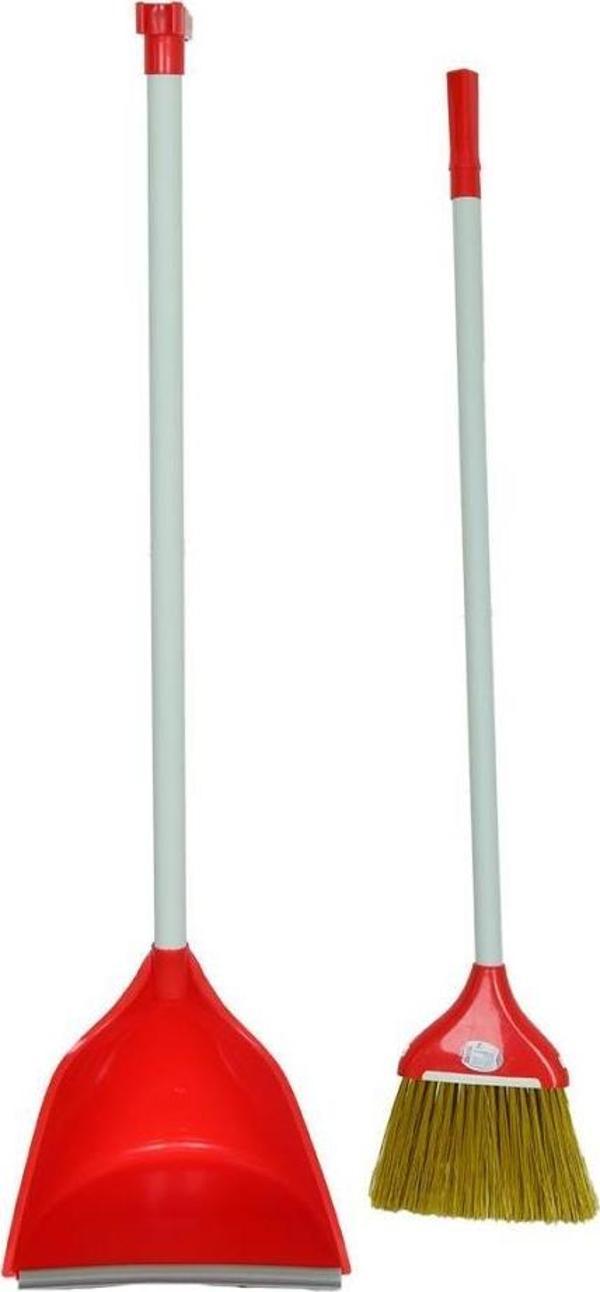 Zambak Plastik Saplı Süpürgeli Saplı Faraşlı Fırça Seti Karışık Renk ZP-128 - Image 1