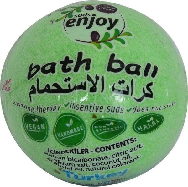 Enjoy El Yapımı Okaliptuslu Banyo Bombası Banyo Topu Yeşil 100 gr - Image 1