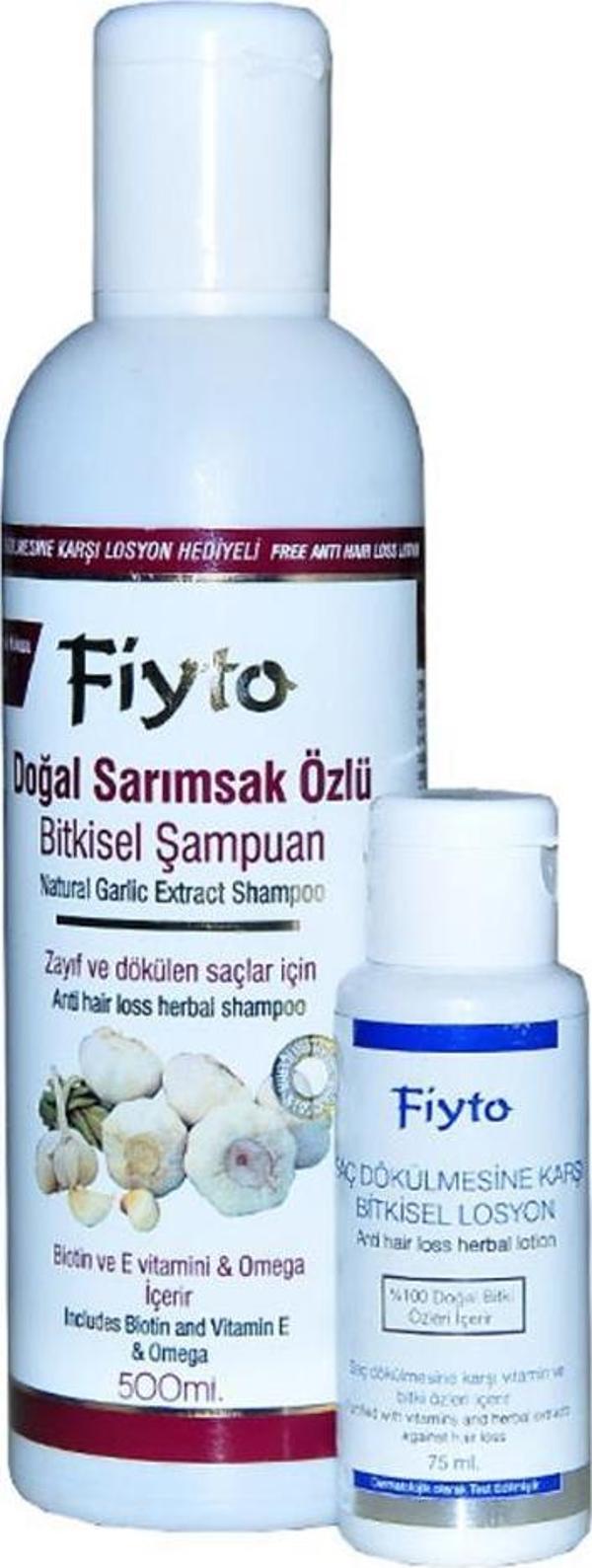 Fiyto Sarımsak Özlü Şampuanı 500 ML Saç Bakım Losyonu Hediyeli - Image 1