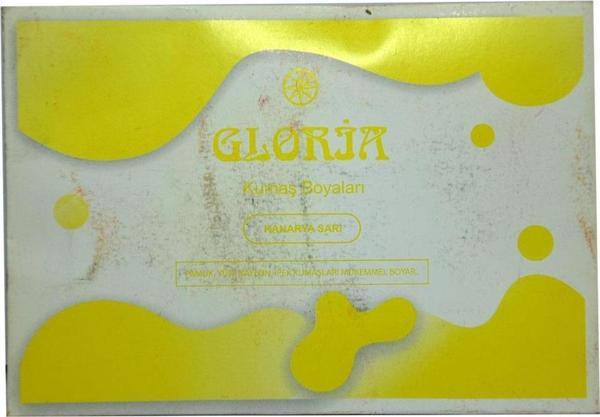 Gloria Kanarya Sarı Renk Pamuk Yün Naylon İpek Kumaş Boyası 10GR - Image 1