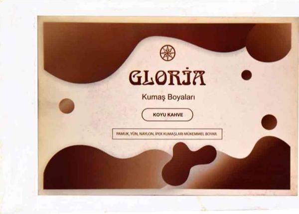 Gloria Koyu Kahve Rengi Pamuk Yün Naylon İpek Kumaş Boyası 10 Gr - Image 1