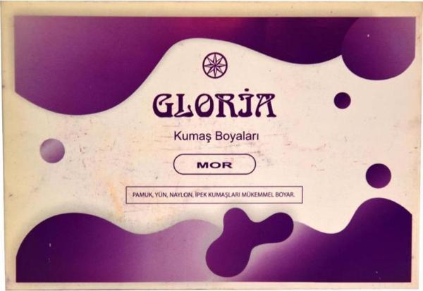 Gloria Mor Renk Pamuk Yün Naylon İpek Kumaş Boyası 10GR Paket - Image 1