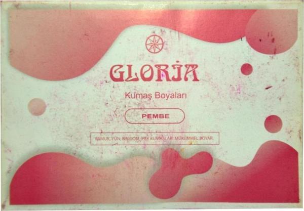 Gloria Pembe Renk Pamuk Yün Naylon İpek Kumaş Boyası 10Gr Paket - Image 1