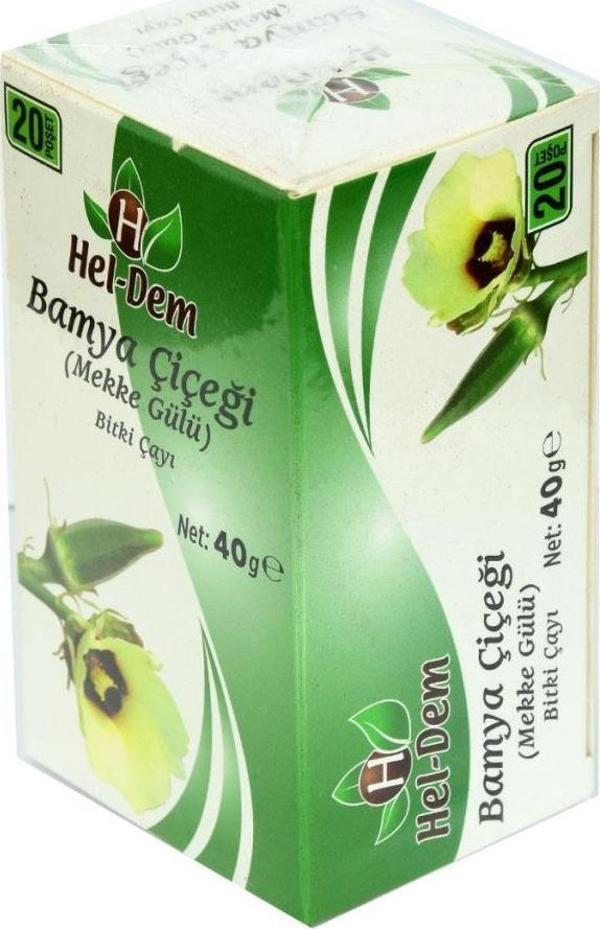 Hel-Dem Bamya Çiçeği Mekke Gülü Bitki Çayı Süzen Poşet 2G x 20Ad - Image 1
