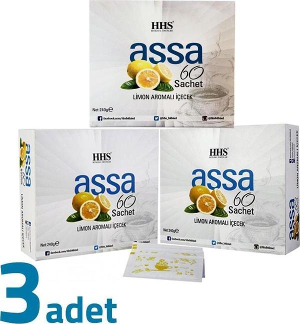 HHS Assa 60 Sachet Limon Aromalı Bitki Form Çayı 240GR X 3 Adet - Image 1