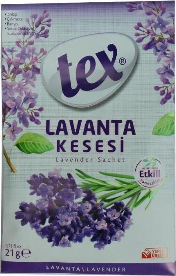 Tex Lavanta Kesesi Dolap Çekmece Banyo Askılı Oda Kokusu 21 gr - Image 1