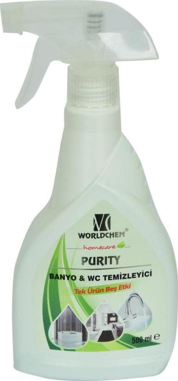 Worldchem Purity Banyo Tuvalet Temizleyici Spreyi 5 Etki 500 ML - Image 1