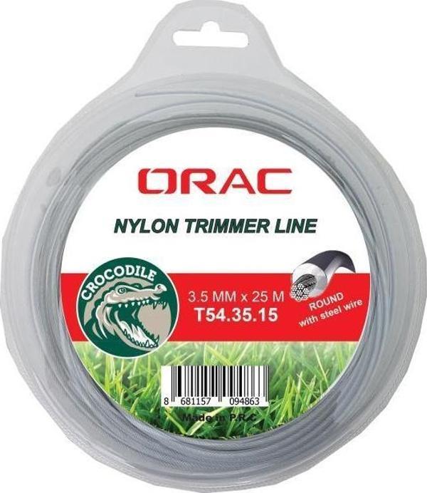 Orac 3.50 mm 24 mt.Yuvarlak Telli Gri Tırpan Misinası - Image 1