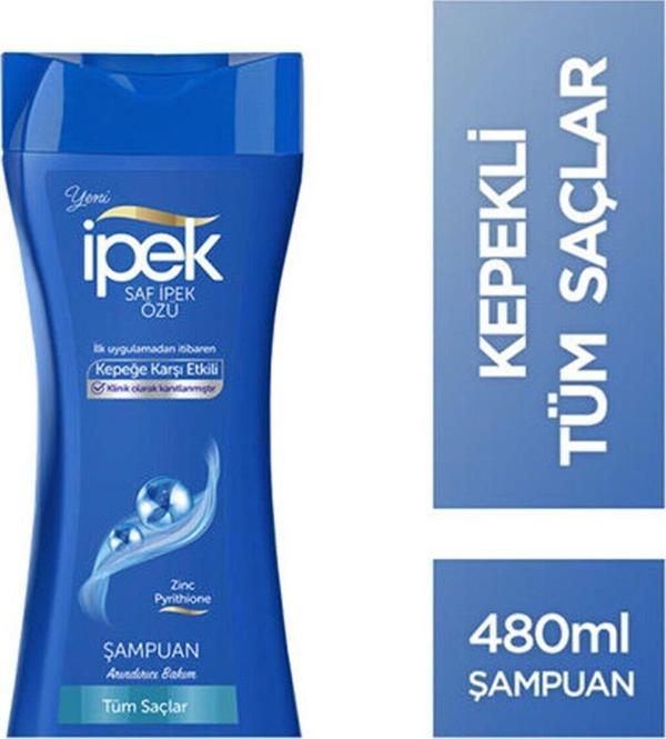 İpek Kepeğe Karşı Etkili Tüm Saçlar İçin Şampuan 480ML - Image 1