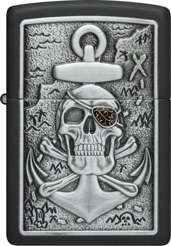 Zippo Çakmak 48122-098031 Skull Anchor Emblem - Image 1