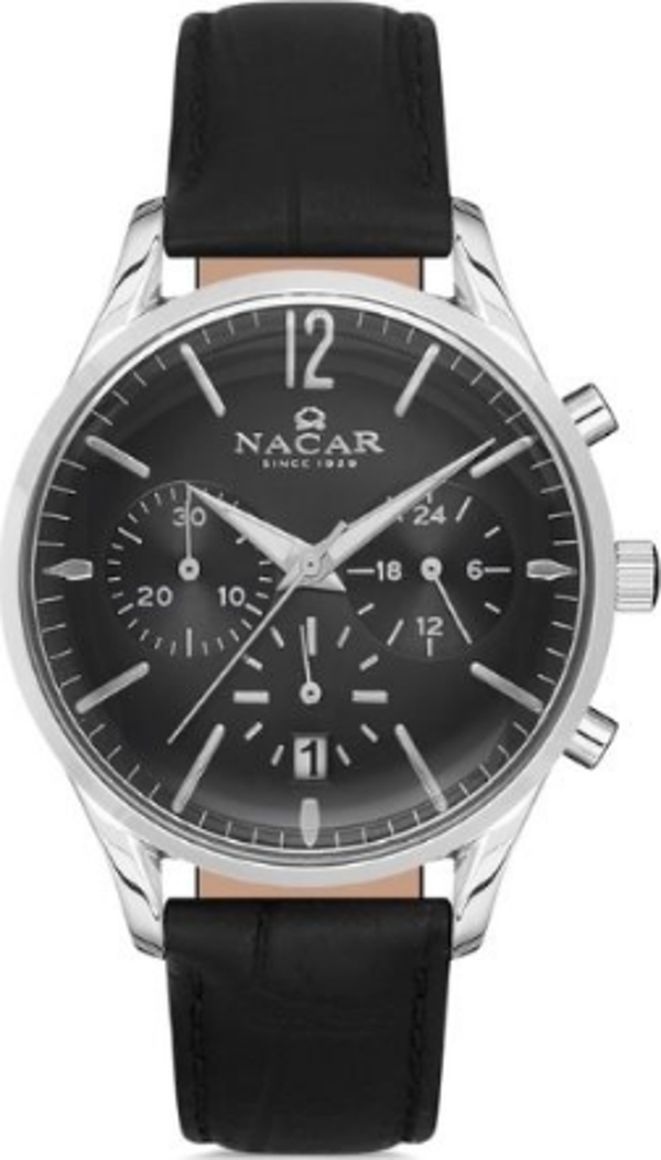 Nacar NC25-390167-ABL1 Siyah Deri Kadın Kol Saati - Image 1