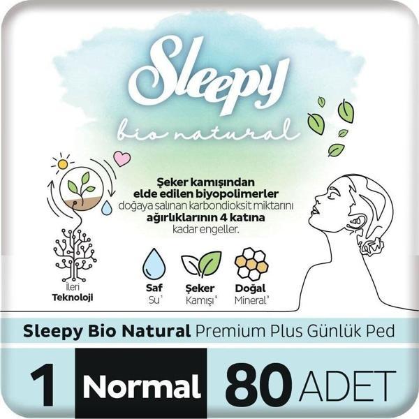Bio Natural Premium Plus Günlük Ped Normal 80 Adet Ped - Image 1