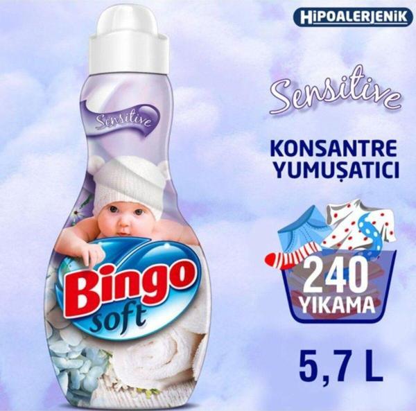 Soft Konsantre Çamaşır Yumuşatıcısı Sensitive 1440 ml X 4 Adet - Image 1
