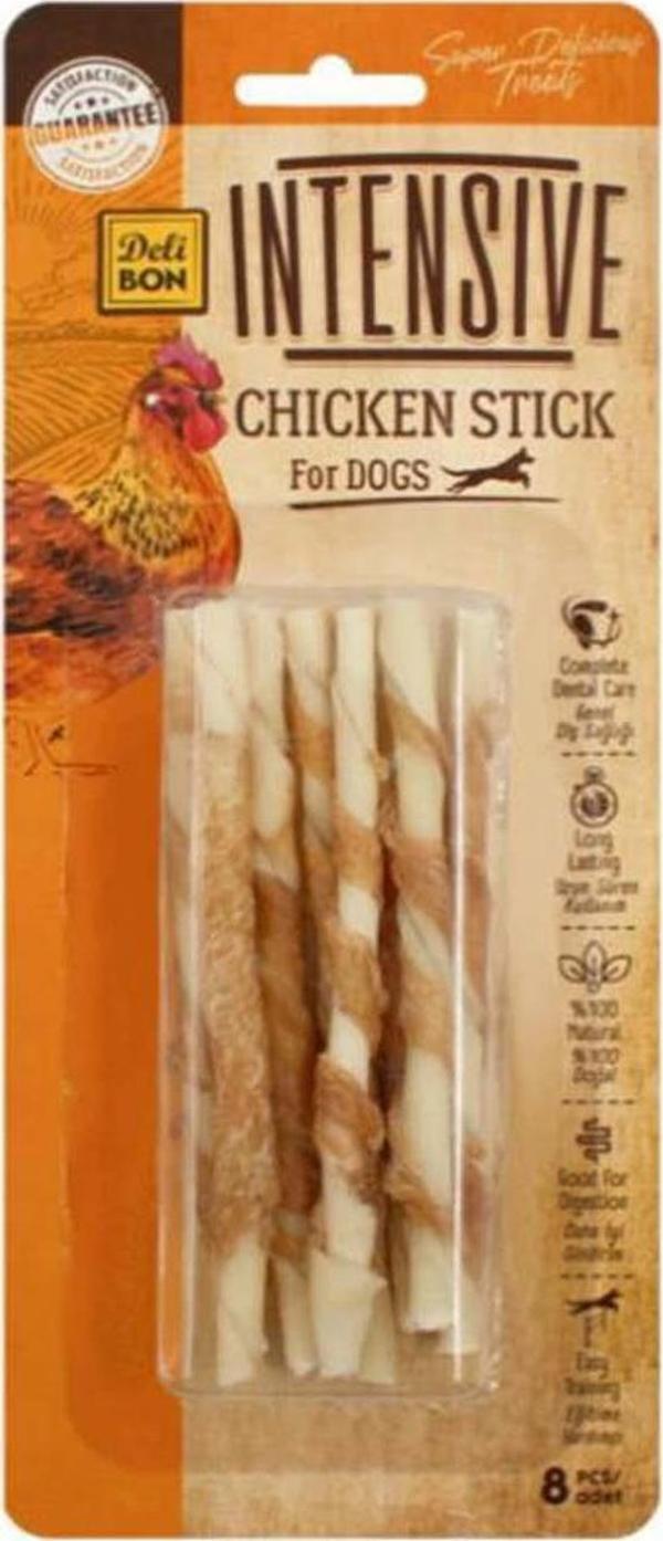 Delibon İntensive Tavuklu Burgulu Köpek Ödül Kemiği 8 li Paket - Image 1