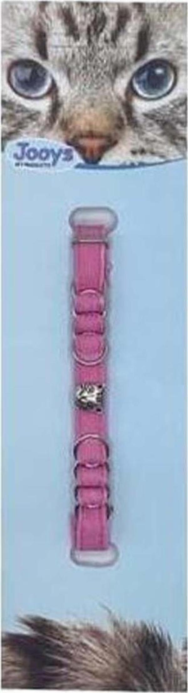 Jooys Kadife Zilli Halkalı Kedi Boyun Tasması Kırmızı - Image 1