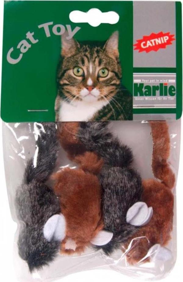 Karlie Peluş Fare Siyah ve Kahverengi 5 Cm - Image 1