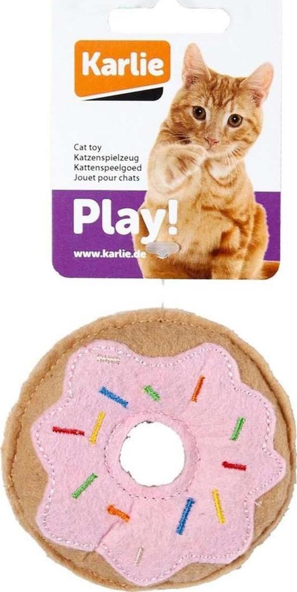 Karlie Peluş Kedi Oyuncağı 7.5 Cm cörek Pembe - Image 1