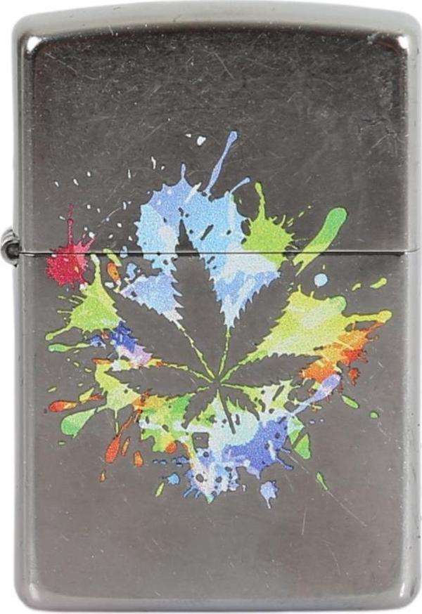 Zippo Çakmak Leaf Splat Design - Image 1