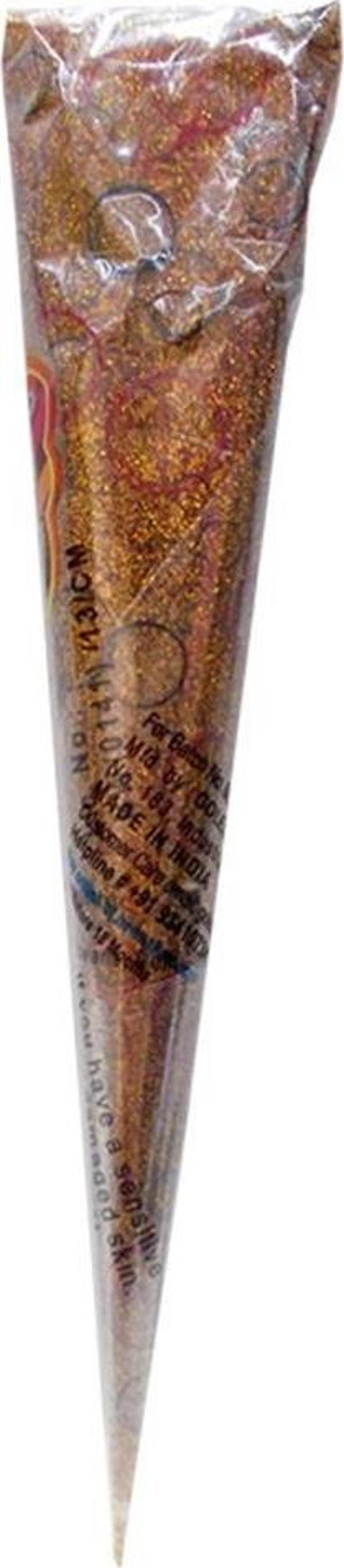 Golecha Turuncu Simli Geçiçi Dövme Hint Kınası İthal Konik 25 gr - Image 1