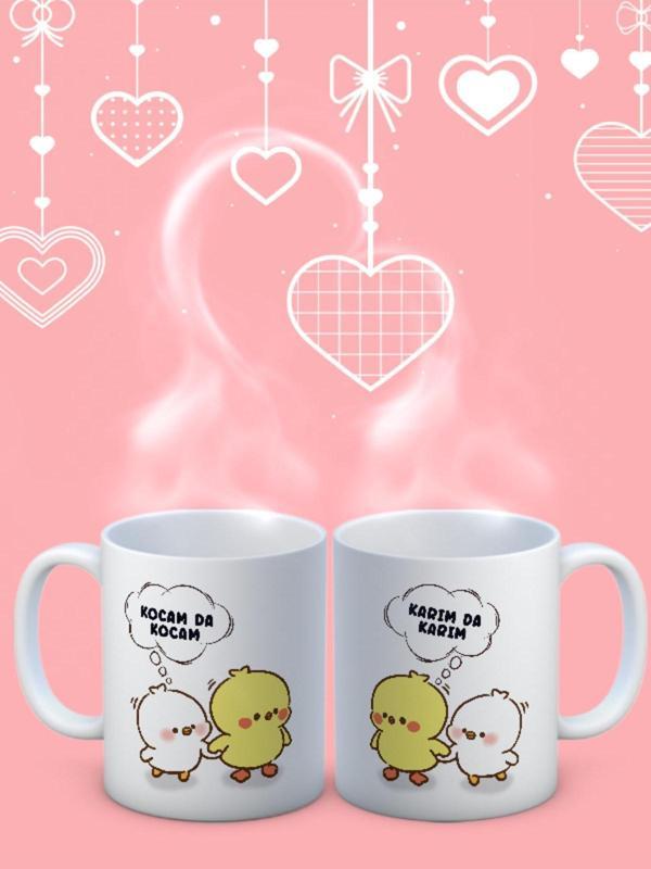 2S Tasarım Ajansi Kocam Da Kocam Karım Da Karım Baskılı Kupa Bardak 2 Adet Bardak - Image 1