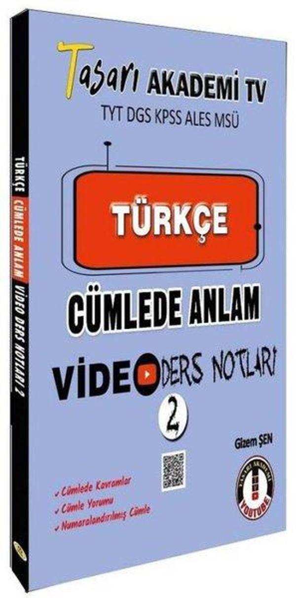 TYT DGS KPSS ALESS MSÜ Türkçe Cümlede Anlam Video Ders Notları - Tasarı Akademi - Image 1