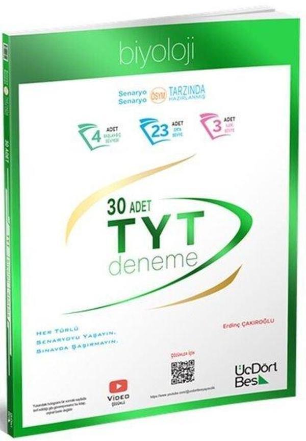 TYT Biyoloji 30 Deneme - Üç Dört Beş Yayınları - Image 1